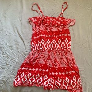 Red romper, size small